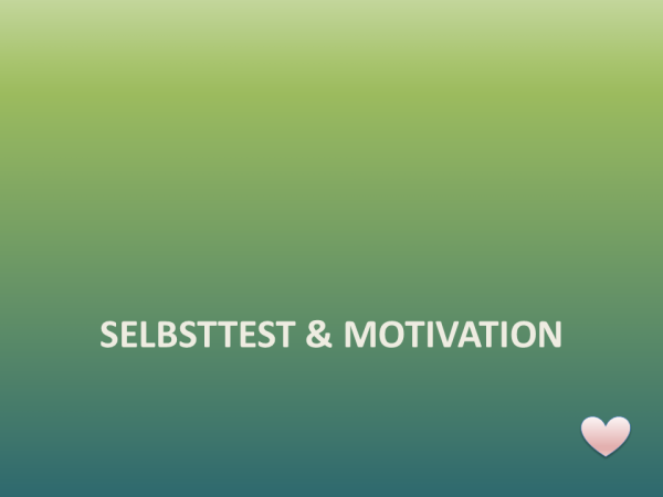 Grafik zum Selbsttest und Motivation im Ernährungsalltag.